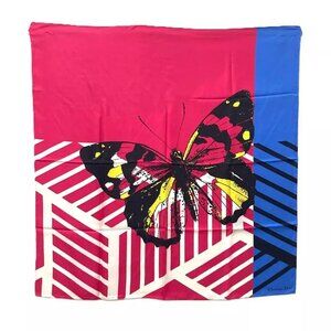 Dior 22ANP090I610 Butterfly butterfly Scarf silk pink/blue